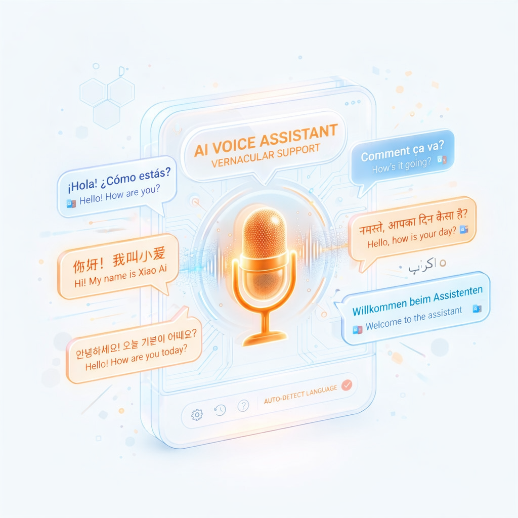 Vernacular support voice & text in local language